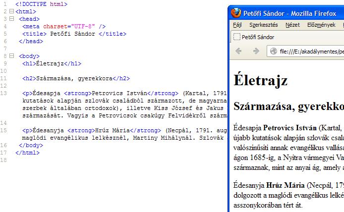 21 A HTML miért jelölőnyelv?