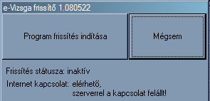 29. ábra Az OK gombot lenyomva a program leállítja önmagát (árnyékmentés ilyenkor nem készül) és automatikusan elindítja a frissítést végző alkalmazást (30. ábra) 30.