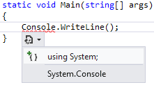 16 Ezután a kódunkban csak a using System; hivatkozás marad meg, mivel ez a névtér tartalmazza a Console osztályt, amelynek a metódusát a kiíráshoz felhasználtuk!