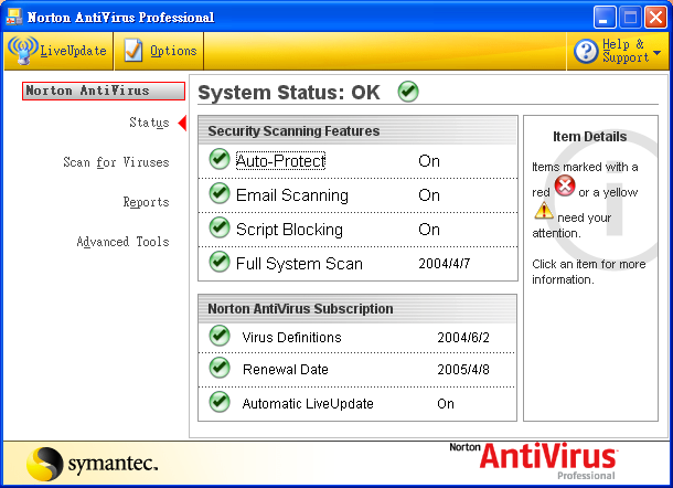 22 Norton AntiVirus A Norton AntiVirus olyan vírusvédelmi alkalmazás, amely megkeresi és kijavítja a fertőzött fájlokat, és a vírusok elleni védelemmel biztosítja a számítógép adatainak védelmét és