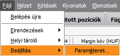 6.25. Rajz eszköztár testreszabása a Chart tulajdonságokban A Rajz eszköztár elemeinek módosításához használja a Rajz eszköztár beállítása lehetőséget a grafikonon történő jobb kattintásra megjelenő