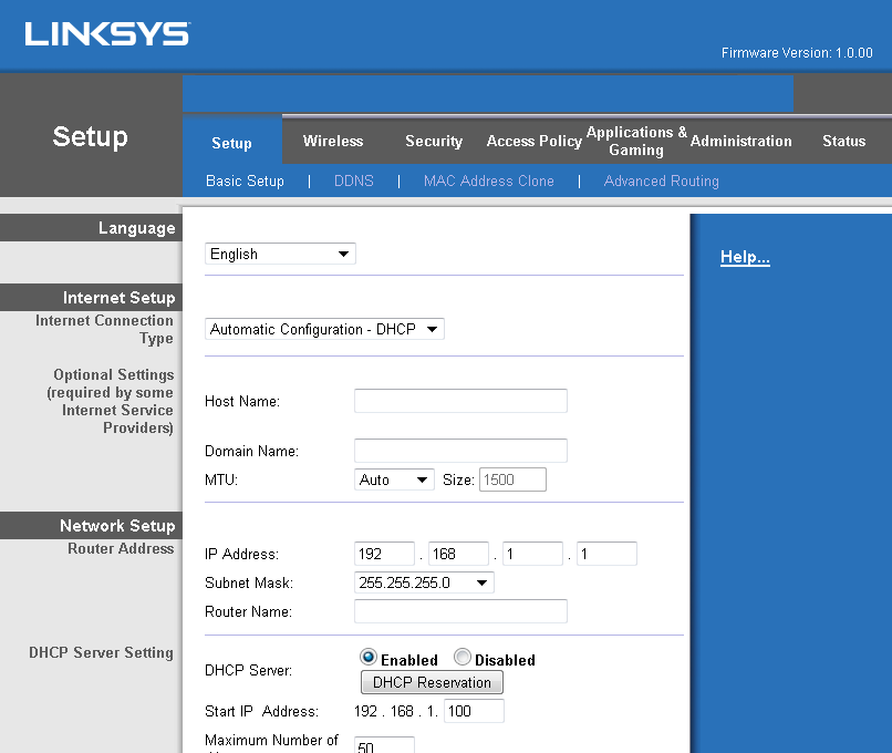Indítsa el a Linksys Connect szoftvert, a Router settings (Router beállítások) alatt kattintson a Change lehetőségre, kattintson az Advanced settings (Speciális beállítások) lehetőségre, majd