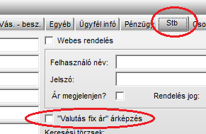 Figyelem!!! Valutás elad. ár: Az AMS-ben beállítható egy termékre fix valutás eladási ár is. Amennyiben egy ügyfél fix valutás árképzésű, akkor ezt az eladási árat alkalmazza neki a program.