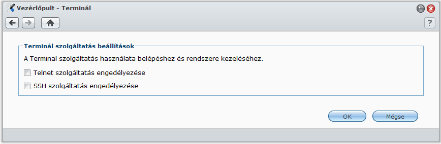 SNMP szolgáltatás engedélyezése Az SNMP szolgáltatás engedélyezéséhez menjen a Főmenü > Vezérlőpult > SNMP menüpontra, ami lehetővé teszi a felhasználók számára, hogy a hálózatkezelő szoftver