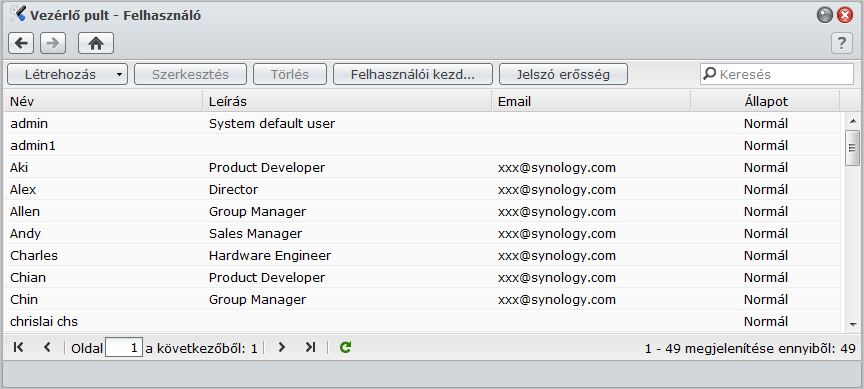 További információk A DNS kiszolgálóról: Ajánlatos meghatározni egy DNS szervert, hogy segítse a Synology DiskStationt a domain keresésében.