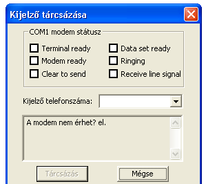 Kijelző GSM kapcsolathoz tárcsázás Óra beállítása Adat kiküldése Kijelző / Adat kiküldése az elkészített program kiküldése a fényújságra Kijelző / Tárcsázás a GSM modul (telefon) felhívására szolgál,