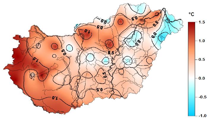 LÉGHŐMÉRSÉKLET TÉRKÉPEK 34 2015. április 41. ábra: A 2015.