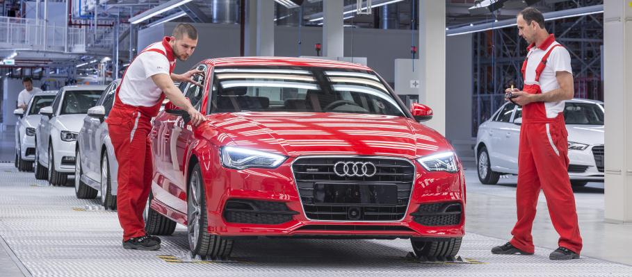 Az Audi Hungaria négy üzletága Motorgyártás Autógyártás