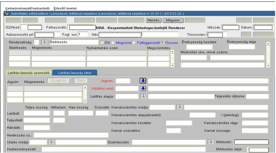 3. lépés: Megtérülés után kerülhet rá a Társadalombiztosítási kifizetőhelyek által folyósított ellátások elszámolása (OEP) nyomtatványra Mentés menete módosítás esetén: A személy kiválasztását