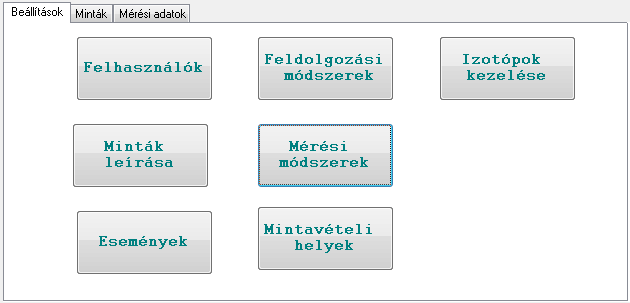 4. kép. Jelentéskészítés A program háromféle felhasználói szintet különbözetett meg: 1. Mintafelvivő: kizárólag mintát tudott rögzíteni 2.