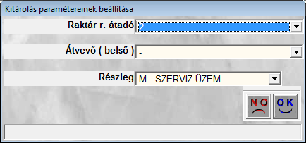 106. ábra Az alkatrészek kijelölését ( ) majd a mentés ( ) nyomógombra kattintást követően az alábbi ablak jelenik meg a képernyőn (107. ábra). 107.