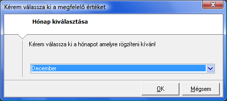 4.4.3 Keretek módosítása csoportosan, ellenőrző számmal Ez a funkció csak havi keretek esetén használható! Először ki kell választanunk, hogy melyik hónap keret összegeit szeretnénk módosítani. 50.