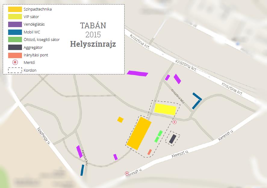 1.1. 1012 Budapest, Tabán Park (hrsz: 6112) 1.1.1. Helyszín 1.1.2. Rendezvény időszaka: Kezdete: 2015.05.01. 15.00 Vége: 2015.05.01. 22.00 1.1.4.