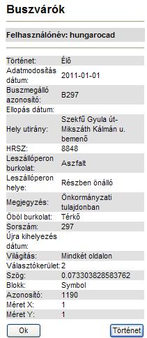 3.2.3. Új elem funkció (Új elem felvétele) Az Új elem gomb segítségével új objektumot vehetünk fel a térképre és tölthetjük ki a hozzá tartozó adatokat az Internetes felületen.