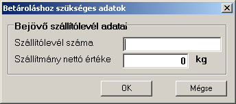 A megrendelés tételeit ezután tudjuk megadni (F4). A tételeknél ki kell választani, hogy melyik cikket szeretné a vevı, és hány kilót rendel belıle.