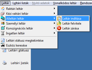 4 Leltár menüpont A Leltár program az intézményben levő leltárköteles cikkek leltározásának előkészítésében és a leltározás folyamán talált eltérés elkészítéséhez nyújt segítséget.