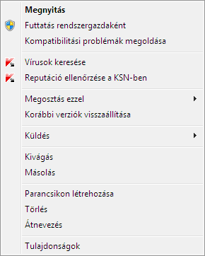 T I P I K U S F E L A D A T O K M E G O L D Á S A FÁJL, MAPPA, MEGHAJTÓ VAGY EGYÉB OBJEKTUM VIZSGÁLATA Objektum vírusellenőrzésére az alábbi módszerek használhatók: az objektum helyi menüjéből; az