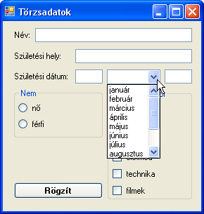 66 Felhasználói felületek tervezése 38. ábra: Most mi a teendő? Ügyeljünk arra, hogy a felhasználói felület funkcionális elemei (nyomógombok, listamezők, rádiógomb- és választónégyzet-csoportok stb.