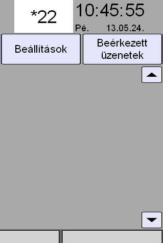 Központi szerverre történő csatlakozás jelzése Normál állapotban a jelölt területen nem látható semmilyen ikon.