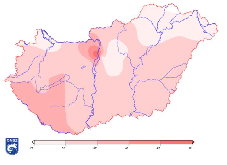 42 L É G K Ö R 58. évfolyam (2013) 1. ábra: A 2012/2013-as tél középhőmérséklete ( C) 2. ábra: A 2012/2013-as tél csapadékösszege 3. ábra: A 2012/2013-as tél globálsugárzás 4.