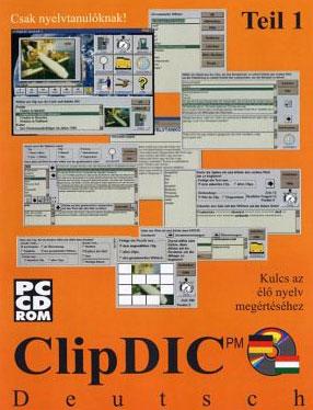 ClipDIC - Német 30. Míg a ClipDIC CD a beszélt nyelv jobb megértését szolgálja, addig a mellékelt munkafüzet az eredeti újságcikkeivel és feladataival a szövegértés fejlesztésében segít.