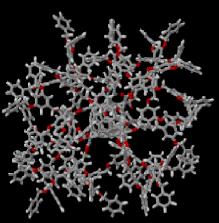 Dendrimerek, csillag polimerek Elágazó makromolekula szabályozható mérettel és alakkal. Nanoméretű, stabil, monodiszperz, nagyszámú funkciós csoporttal a felületén.