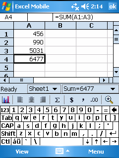 A beírásnak megfelelően jelenik meg a cella tartalma. Excel Eszköztár 4.