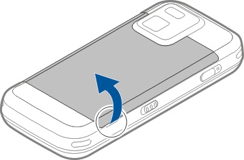 Gombok és alkatrészek (oldalt) 1 Bekapcsológomb 2 Nokia AV-csatlakozó (3,5 mm) A SIM-kártya és az akkumulátor behelyezése Fontos: A készülékben ne használjunk mini-uicc SIMkártyát (más néven