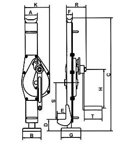 Fogasléces emelő Cric cu cremaliera - Mechanical jack - Felhasználás: szabadon álló terhek emelésére, süllyesztésére szolgál.