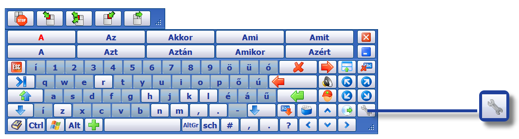[ BEVEZETÉS ] [ A OnScreenKeys program egy gépelés és kommunikáció segédlet azoknak az embereknek, akik nem tudják használni a normál billentyűzetet és az egeret.