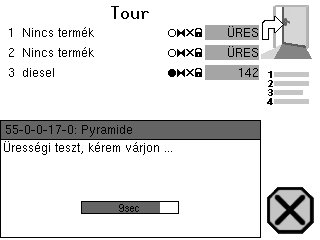 Kiegészítő menü 5-8 5.7 Üres teszt Annak ellenőrzésére, hogy a kamrák üresek-e, elvégezhet egy üres tesztet.