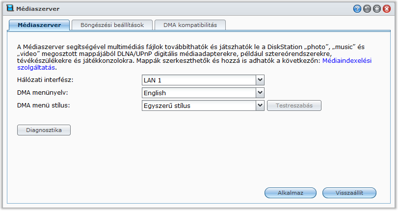 Fejezet Médiaszerver és itunes szolgáltatás Fejezet 17: kezelése 17 A Synology DiskStation multimédia kiszolgáló is lehet a helyi hálózaton, így lehetővé téve a számítógépek számára (amelyek Windows