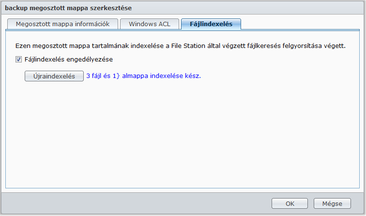 Synology DiskStation használati utasítása Megjegyzés: Fájlonként, illetve mappánként legfeljebb 200 ACL explicit engedély vehető fel. A Windows ACL-t csak EXT4 fájlrendszeren támogatja a rendszer.