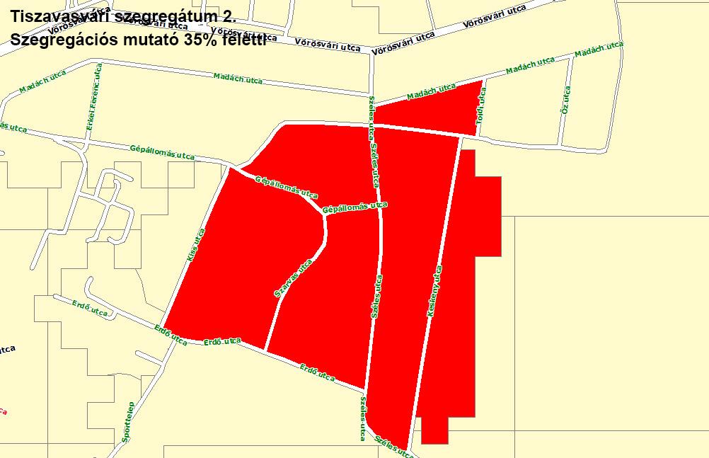 STRATÉGIA 78 5.1.2 2. szegregátum: Külső-Szentmihály K-i oldala 15. térkép: 2.