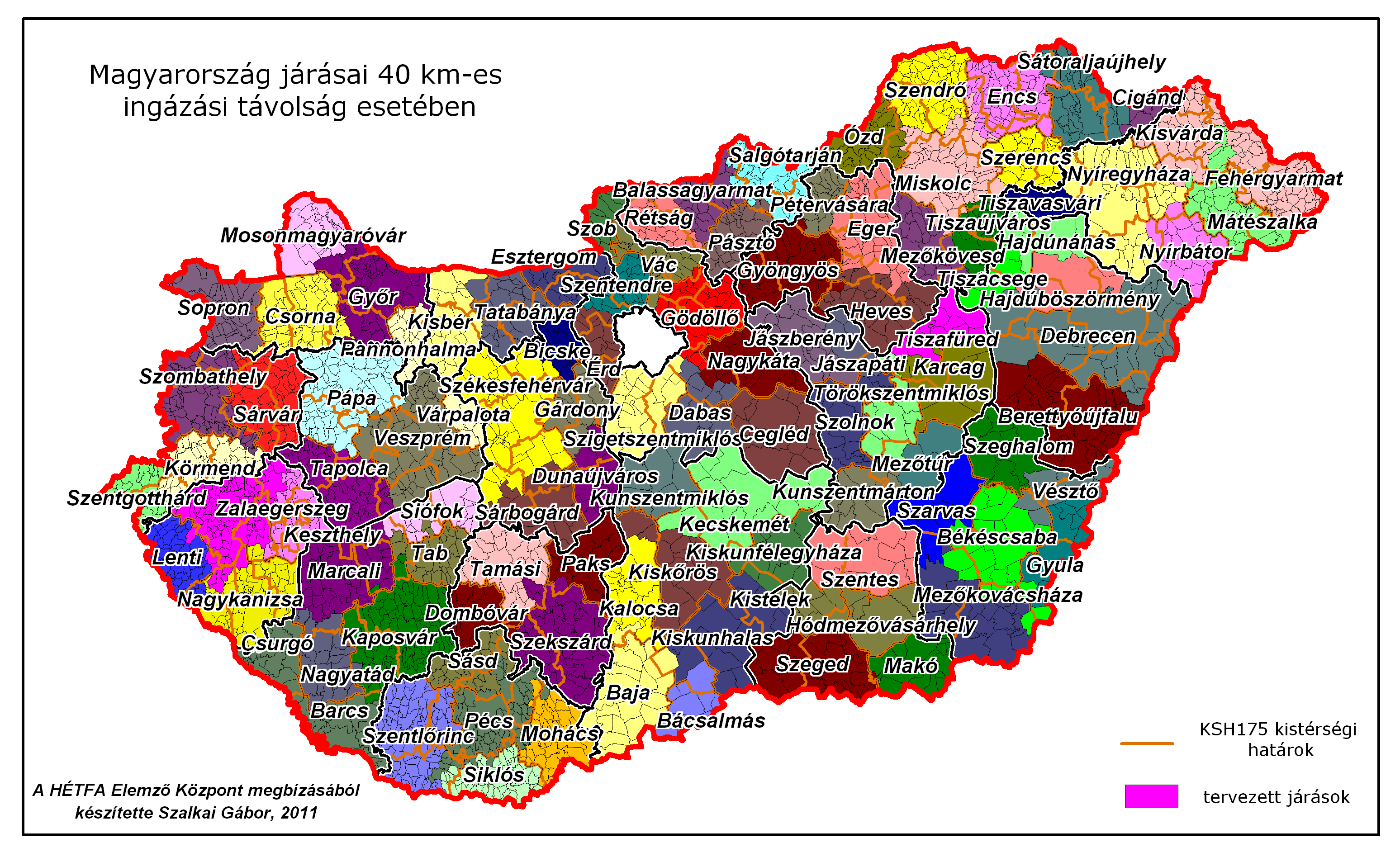 16 5. ábra: Magyarország járásai