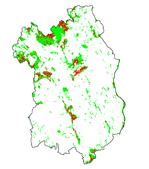 Élőhelyek fragmentáltsága 2000 Élőhelyek fragmentáltsága