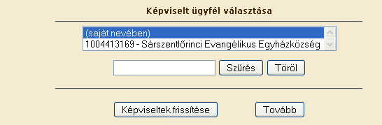 4. Az ügyfélkapus bejelentkezést követően a rendszer automatikusan visszairányítja az MVH kérelemkitöltő felületére.