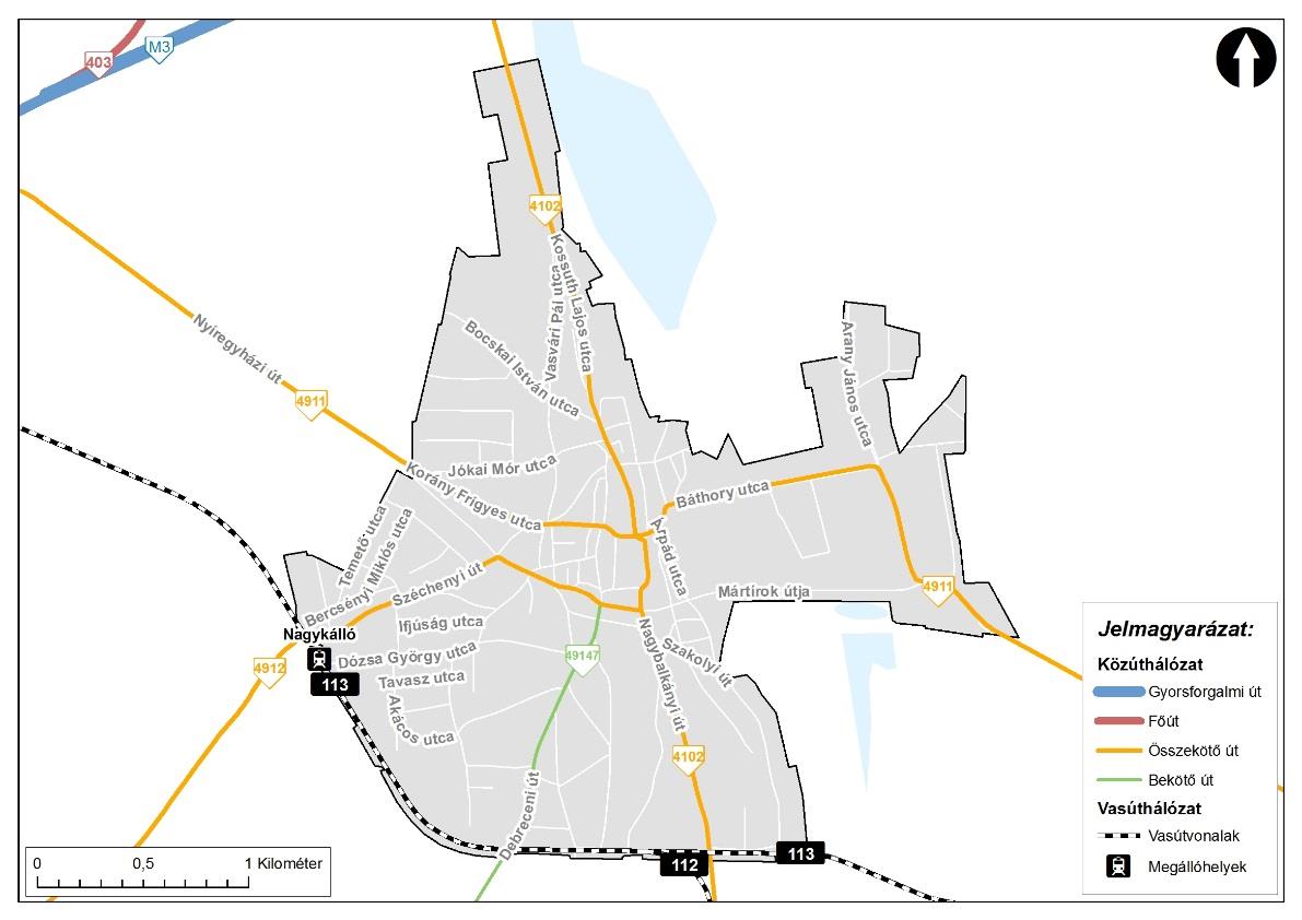 HELYZETFELTÁRÓ- HELYZETELEMZŐ - HELYZETÉRTÉKELŐ MUNKARÉSZEK 119 beregsurányi közúti határátkelő 75 km, a Nyírbátor felé tartó összekötő úton a Romániába vezető vállaji közúti határátkelő pedig 45 km