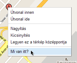 4.7 GPS pozíció kinyerése cím alapján Az interneten keresztül a Google térkép weboldalának segítségével könnyedén meghatározhatók az egyes címek GPS pozíciói.