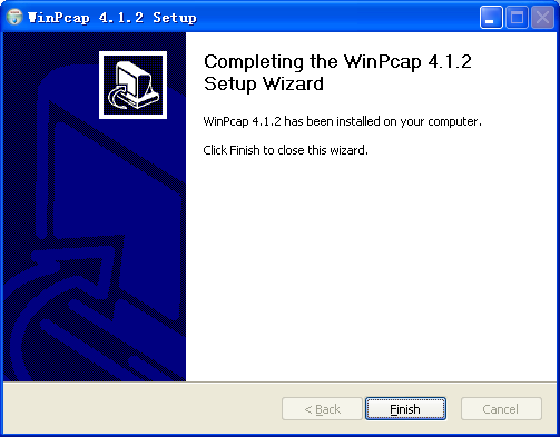 9. lépés Nyomja meg a Finish gombot a régebbi verziójú WinPcap szoftver eltávolításának a befejezéséhez.