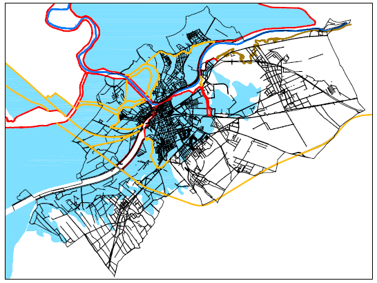 1.18.2.1. Árvízveszélyes területek A győri vízfolyások hossza a város közigazgatási területén a Mosoni-Dunán kb. 18,5 km, a Rábán kb. 12,2 km, a Rábcán 3,5 km, a Marcalon 1,8 km.