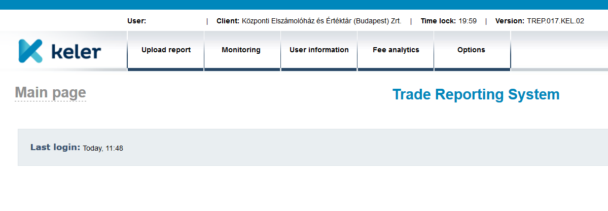 KELER TRADE REPORTING RENDSZERE Az EMIR jelentések kezelésére a KELER egy interneten elérhető rendszert fejlesztett, KELER Trade Reporting néven, mely a REMIT jelentések kezelését is intergrálja majd.