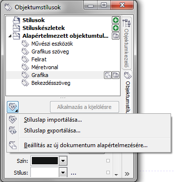 56 Az X6-os verzió újdonságai en, alkalmazhatók az Objektumstílusok dokkolóban kiválasztott stílusok is a választás után kattintással megjelölt objektumokon.