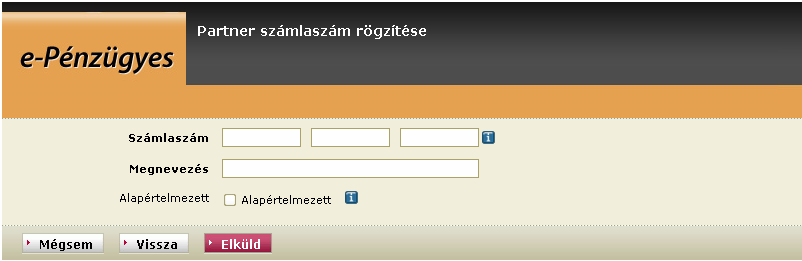 Partner számlaszámok karbantartása A partnerhez tartozó számlaszámok karbantartásához előbb meg kell keresni a partnert a partnerek listájából és a megfelelő partner sorában a Számlaszámok linkre