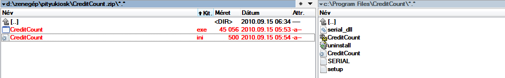 Navigáljon el a C:\Program Files\CreditCount könyvtárba f.