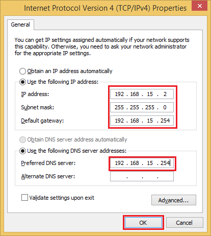 1.Tartomány, DNS, NAT, DHCP A Windows 2012 gép két hálókártyával rendelkezzen. Az első a NAT-tal kapcsolódjon a külvilág felé. A második a LAN1 szegmenst lássa, és IPv4 címe legyen 192.168.15.254/24.