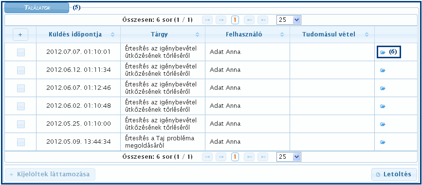 2.4. A KENYSZI RENDSZER SZEMÉLYES ÜZENETEINEK KEZELÉSE A KENYSZI rendszer bizonyos események bekövetkeztéről személyes üzenetben tájékoztatja a felhasználókat.