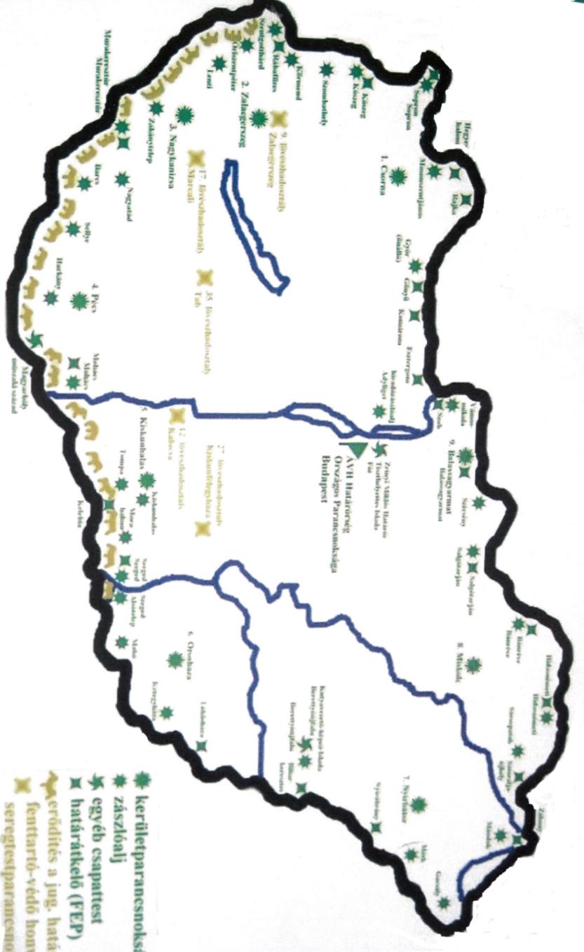 5. sz. melléklet 489 6. sz. melléklet 490 Az ÁVH Határőrség diszlokációja 1950 56.