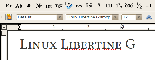 Tipográfiai eszköztár OpenOffice-org-kiegészítő Linux Libertine G és Linux Biolinum G támogatása Karakter- és