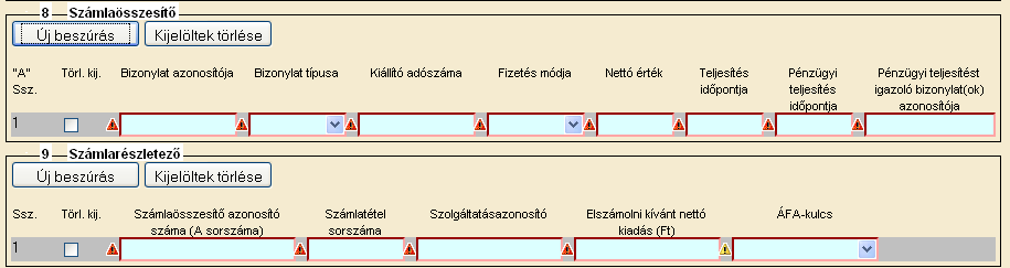 Amennyiben egy olyan szerződés-számot ír be, amelyre már adott be kérelmet, akkor az alábbi hibaüzenet jelenik meg, újabb kérelem ugyanarra a szerződés-számra nem adható be!